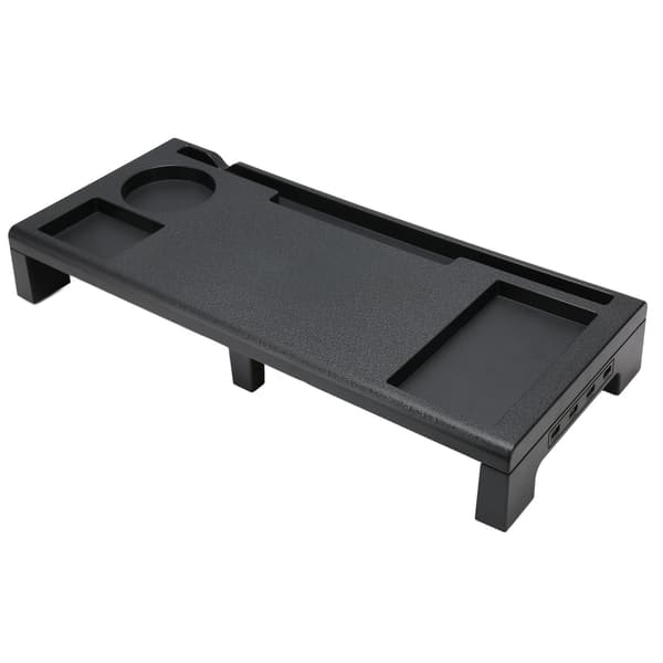 Ergonomisk skærmholder med 3 USB-porte, nem montering, bordstander til bærbar computer, printer, TV