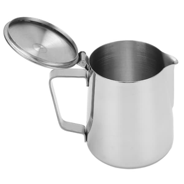 304 Rustfrit Stål Mælkekande 1500ML med Låg til Hjemme Kaffebar