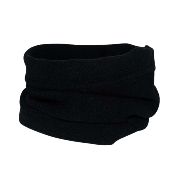 Farfi Halstørklæde Justerbar ensfarvet fleece Hold Warming Ski Tube Warmer til sport Black