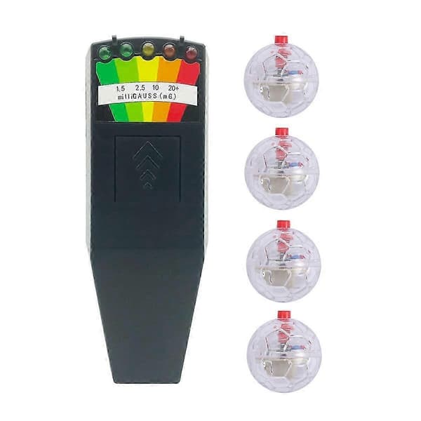Spökutrustningssats, EMF-mätare och 4 st rörelseaktiverade lysande kattbollar, Emf-mätardetektor Spökutrustning