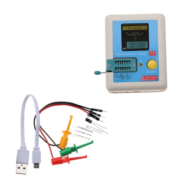 LCr T7 TFT Transistor Tester Fuldfarvet Grafisk Display Multifunktionstest