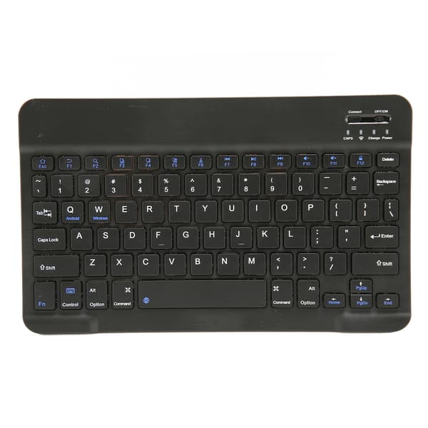 10 Tommer Trådløst Tastatur Støjsvagt Design Multimedie Funktionstaster Bærbar Bluetooth til IOS Tablet Computer Telefon Sort
