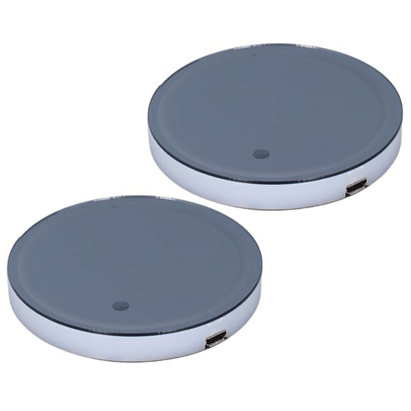 2 stk. LED Atmosfærelys Koppholder Matte 7 Farger 3 Moduser USB Lading IP67 Vanntett Sklisikker Universal