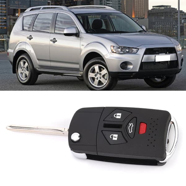 3+1 Knapp Fällbart Fjärrnyckel Fodral Skal Passar Mitsubishi 2007-2010 Eclipse