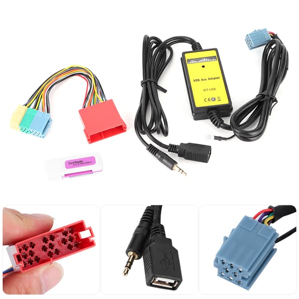 8Pin CD Changer Adapter 20Hz-20KHz MP3 USB Audio Bil AUX Interface Kompatibel med Seat