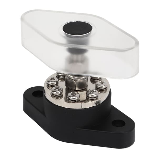 Distributionsstuds Samlingspunkt Sort 3/8in 300A Transparent Dæk Motor ATV Elektrisk Udstyr