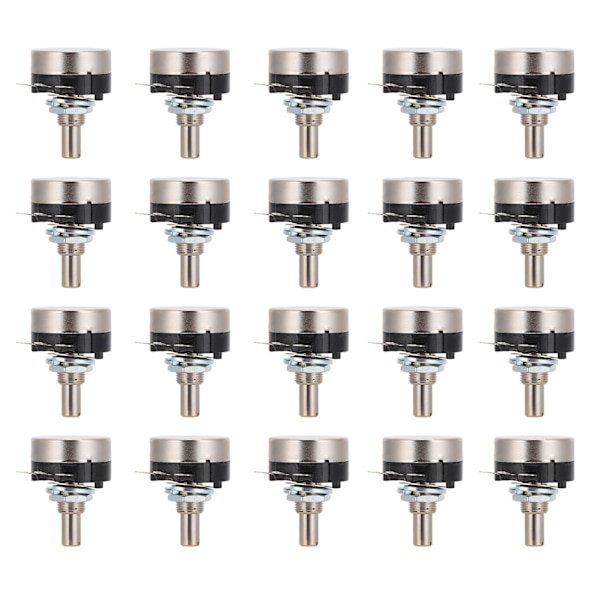 20 st B202 2K Kolfilms Potentiometer Enkelvarvs Motorhastighetskontroll Tillbehörssats