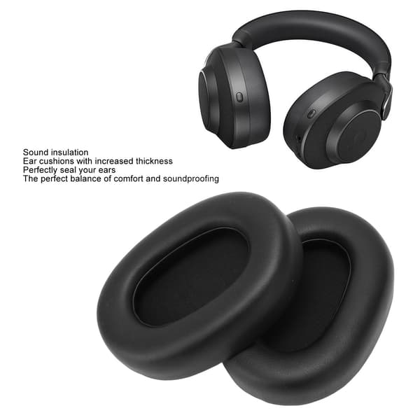 Elite 85h Trådløse Headset Udskiftningsørekopper Proteinlæder Memory Foam Støjisolering