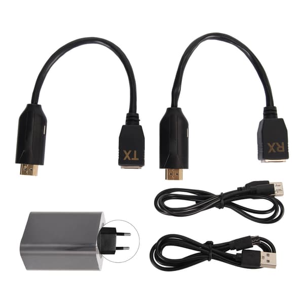 HD Multimedia Interface Extender Full HD 1080p over Cat5e Cat6 op til 60 meter RJ45 Ethernet Transmitter Receiver 100-240V EU-stik