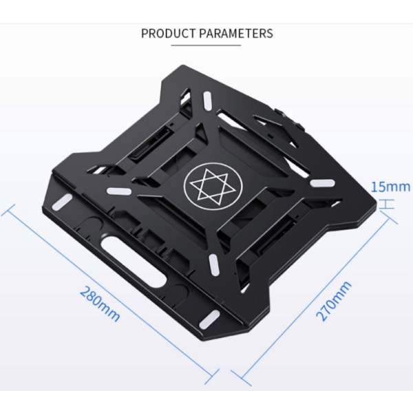 Køler Køler Holder til bærbar Tablet PC Holder Plastic Køleblæser (med sort pladespiller)