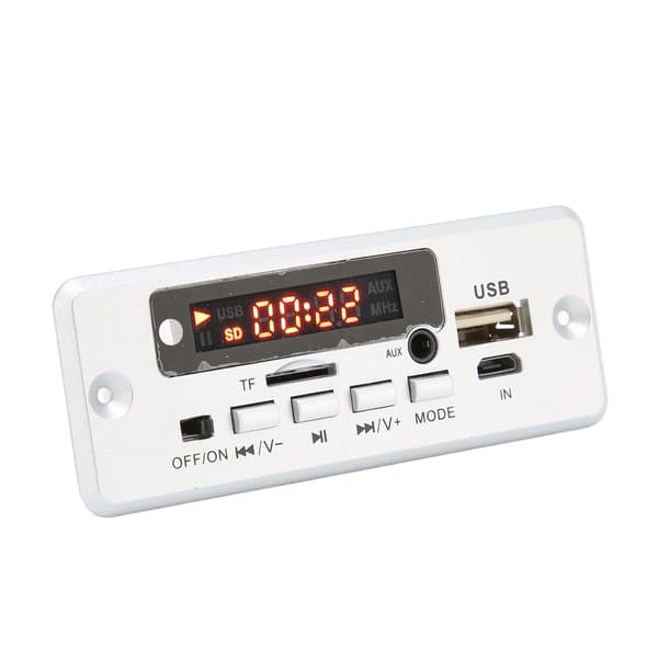 12V MP3 Dekoder Board AUX USB Hukommelseskort U Disk Support Sølv 02EA