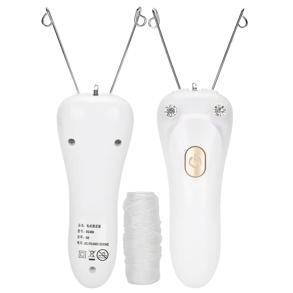 Elektrisk tråd-epilator hårfjerner USB-lading bomullstråd-epilator (vert bomullstråd USB-kabel) (gull)