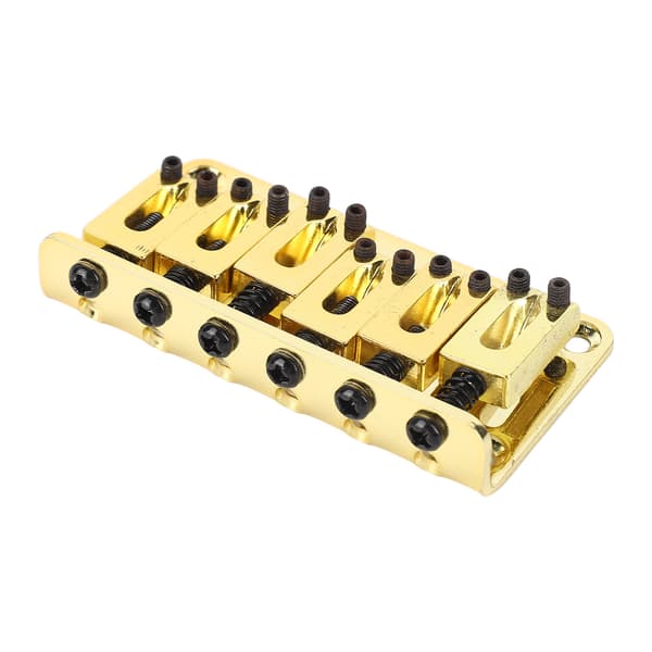 6-strängad gitarrstallbyte Zinklegering Elgitarr Sadelstall Musikinstrument Tillbehör Guld