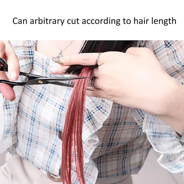 Farvede Hår Extensions til Cosplay Fest - 5 stk. Sakura Pink Hårstykker