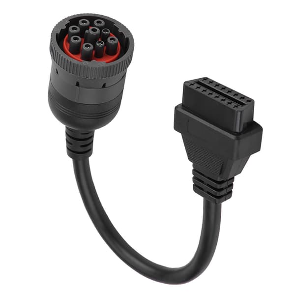 Kvindelig 16-bens OBD2 til 9-bens adapterkabel til lastbil diagnostisk interface til bilværktøjer