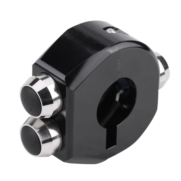 CNC Aluminium Legering 22mm Motorcykel Styr Momentary Latching Switch Reset Knap Sort