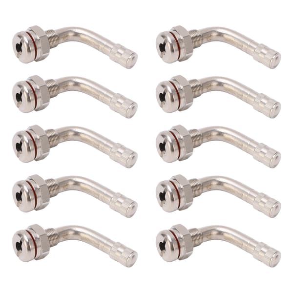 10 stk lastebildekkventil TR543E bøyd 75 grader 65 mm klemme i ventilforlengeradapter for buss lastebil hull 9,7 mm