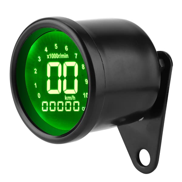 Universal Motorcykel LCD Display Instrument Speedometer Odometer Tachometer Måler