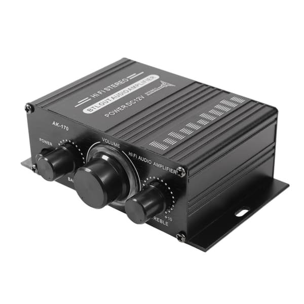 Bil Audio Effektforstærker Dual Channel USB SD AUX Bluetooth Stereo Mini 12V