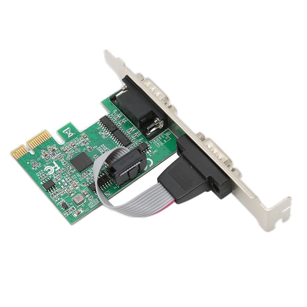 PCIe Seriekort 2 Port RS232 DB9 COM Konverter Adapter Kontroller for Windows Driftstemperatur -40 til 85℃