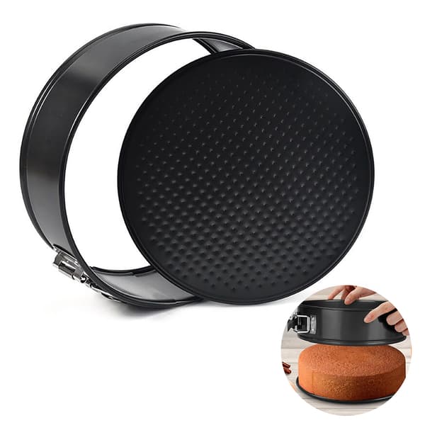 3 stk. runde springform kakeformsett lekkasjesikre bakeformer med flat bunn
