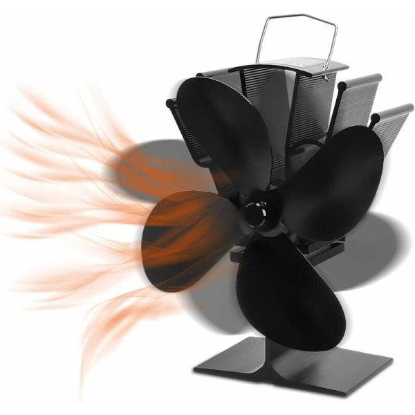 Blad termoelektrisk blæser sort type B varmeinduktion pejs blæser lydløs blæser Velegnet til hjemmet, indendørs