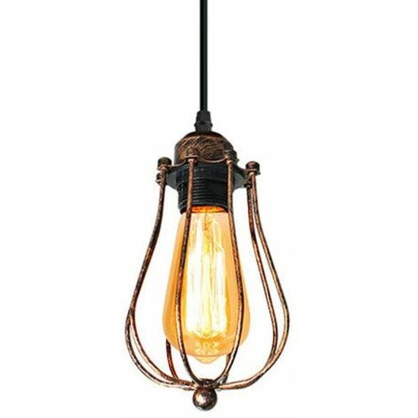 Vintage Industrial Pendant Lamp E27 Lights Retro for Cafe House Loft Kitchen Living Room and Hotel Bedroom (Rust）