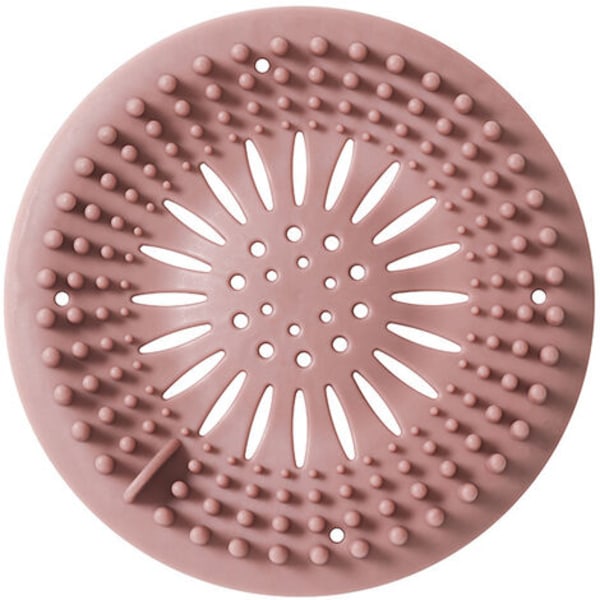 Anti-Clog silikone gulvafløbsdæksel til vask (6 stk.) Pink