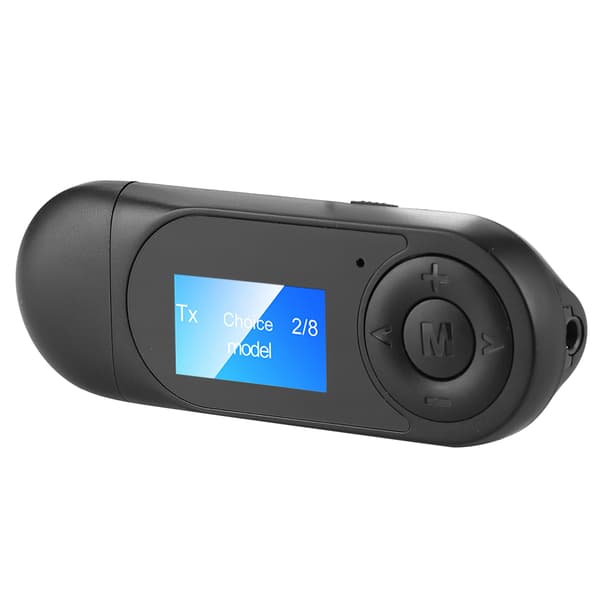 Bluetooth 5.0 Lydadapter Trådløs Sender Mottaker LCD-Skjerm Bil PC Høyttaler 3.5mm