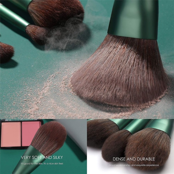 8 Pack Premium syntetiske makeup børster sæt kosmetiske børster til makeup med bæretaske