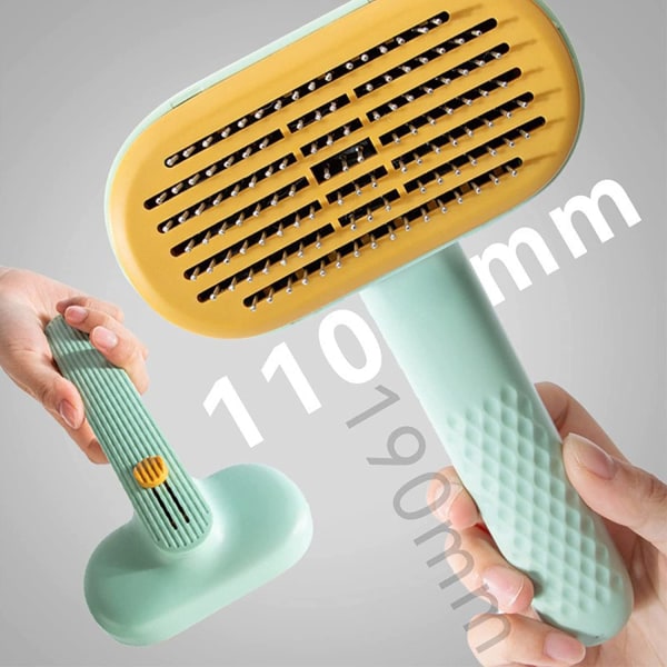 Cat Grooming Brush - Cat Hair Brush Cat Grooming, Long or Short Hair Dog Brush, Indoor Cat Brush, Self-Cleaning Cat Comb