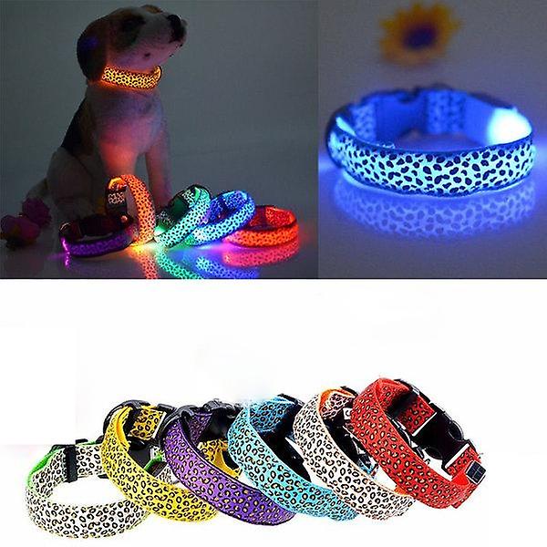 Koiran talutushihna LED-valolla (vaaleanpunainen paristo, malli M)