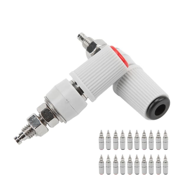 20 stk. 24.330 M5 Bananstik Jack Socket Adapter Connector Sort Rød 4mm