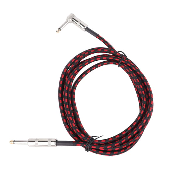 Guitar Instrumentkabel Støjfrit Retvinklet til Lige Audio Interconnect Kabel til Elektrisk Mandolin Bas 6M