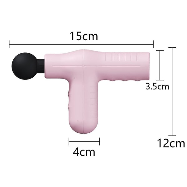 Minimassagepistol, liten massagepistol i fickstorlek, djupvävnadsmuskelmassagepistol för smärtlindring, USB laddning Portabel slagverksmassagepistol Mi Pink