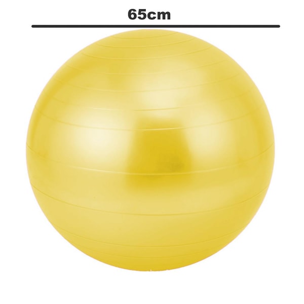 Yoga Smooth Ball För Fitness Träning Pilates Med Vikt Yellow 65CM