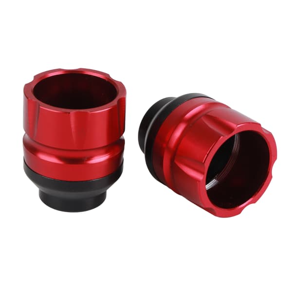 Forgaffelramme Slider CNC Aluminiumlegering Rustsikker Stilfuld Universal Crash Protector til Motorcykel Rød