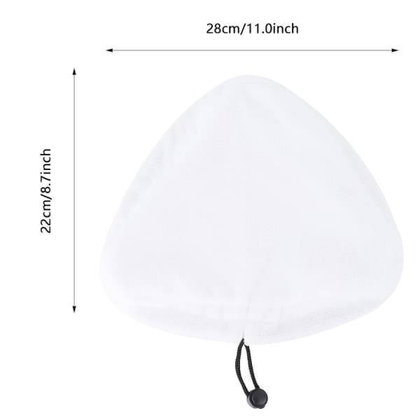 Erstatning Vaskbare Trekantet Dampmopp Mikrofiber Klutputer - 2 Pakning, Hvit