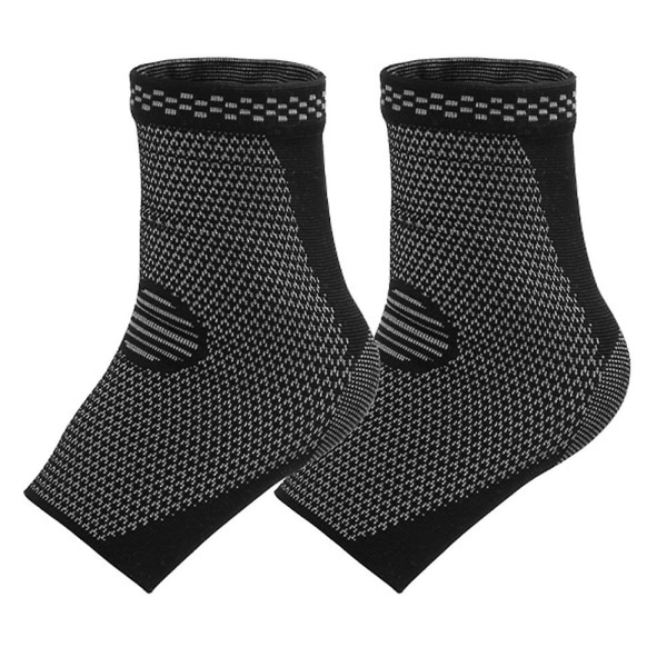 Nylon nilkkatuki, puristustuki venähdysten estämiseksi Black(A Pair) S