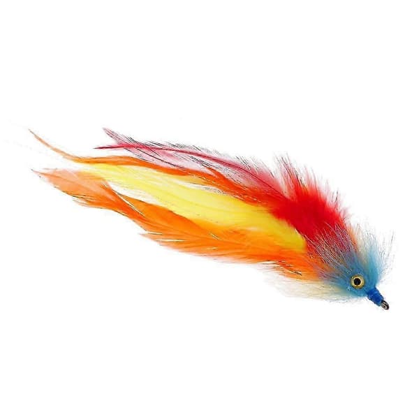 2 stykker kunstige fjer fluefiskeri streamer