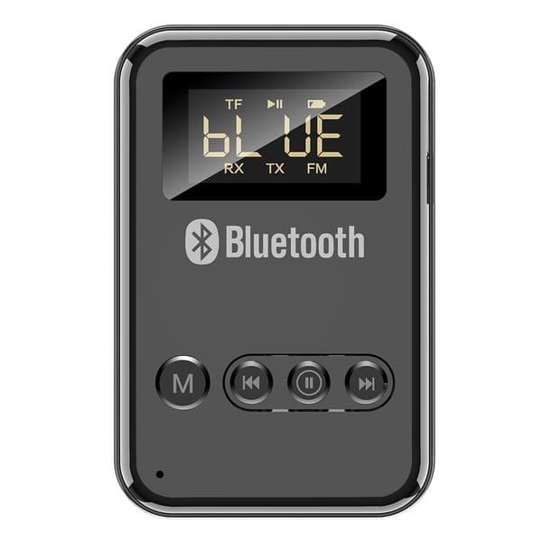 Bluetooth 5.0 2i1 Trådløs Audio Transmitter Receiver Bil FM Digital Display Adapter