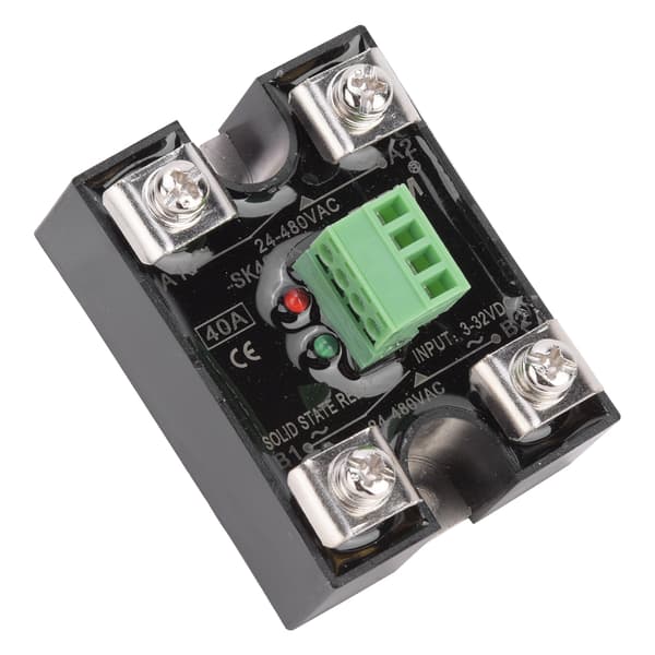 BERM Solid State Relay Dual Channel DC Control Dual Channel AC Single Phase SSR 24-480VAC (40A(BERM-SK40DA))