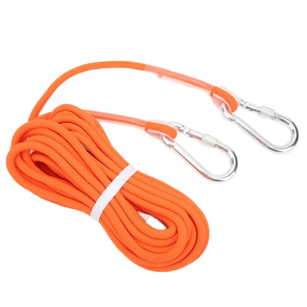 Statisk klätterrep 8mm Orange Säkerhetsträning Berg Utomhusövning