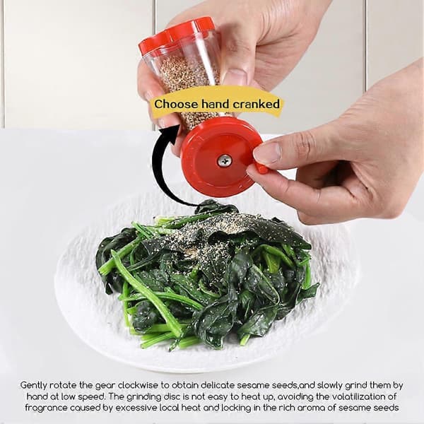Japansk sesamfrökvarn - Kompakt och robust design för enkel dosering, perfekt köksredskap Red