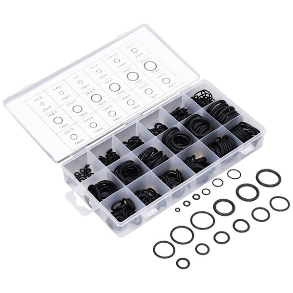 279 st VVS O-ringstätningar Kit Gummi Slitstarka O-ringar Sortimentssats Fordon