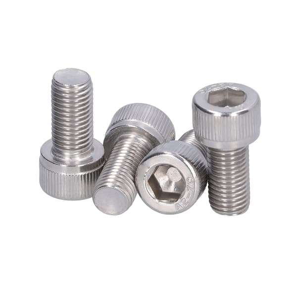 4 stk. M10x20 A2 Rustfrit Stål Sekskantbolt Socket Cap Skrue 1,25 mm Fin Stigning Fastgørelseshardware