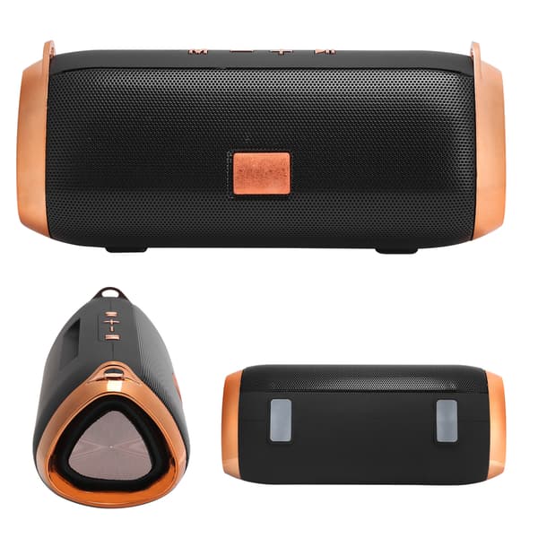 ET801 Udendørs Bluetooth Højttaler Stereo Subwoofer Bærbar til Computer Telefon Plug-In Kort Sort