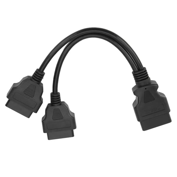 16 Pin OBD2 Kabel 1 til 2 Forlænger Splitter Bil Diagnostisk Stik Adapter 11.8in Længde