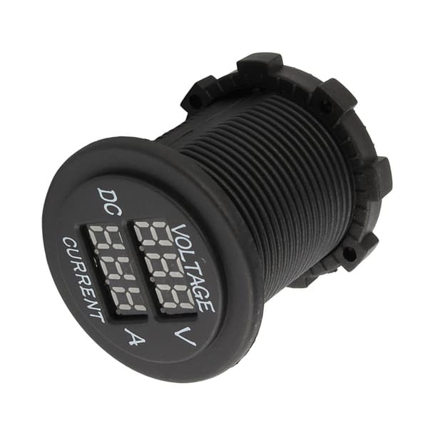 12V 24V DC Dobbel LED Digital Voltmeter Amperemeter for Bil Motorsykkel