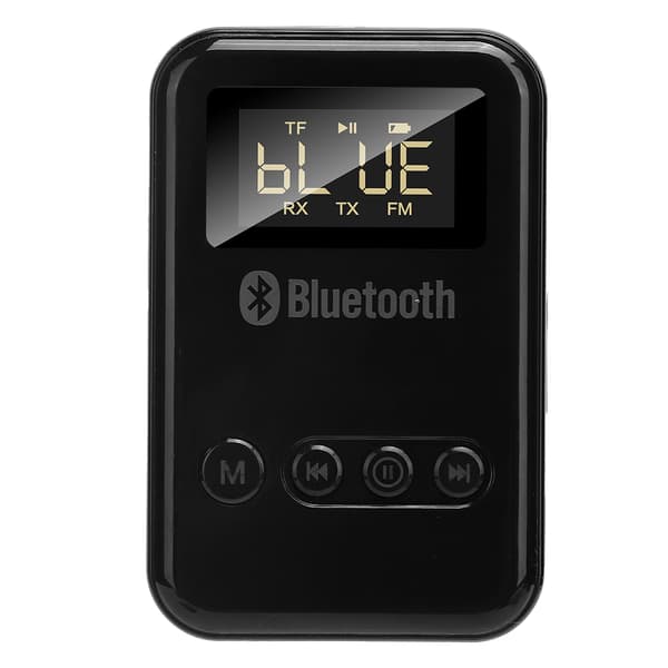 Bluetooth 5.0 2i1 Trådløs Audio Transmitter Receiver Bil FM Digital Display Adapter